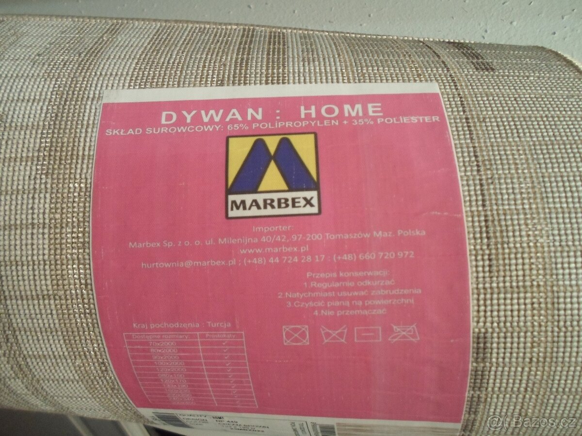 Krémový hnědý kusový koberec - 133 x 190 - 7