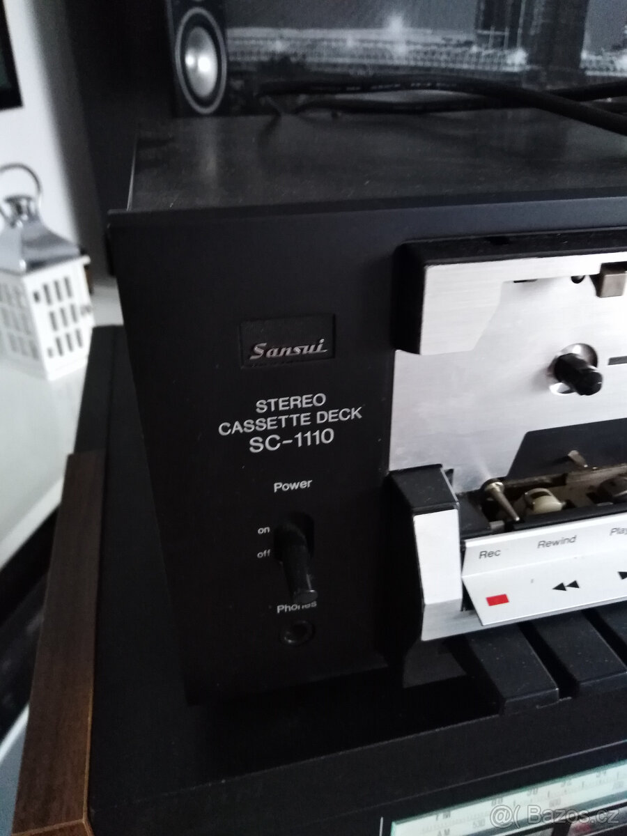 Sansui Amp AU-217+Tuner TU-217+Deck CS1110 audio rack GX-5 - 7