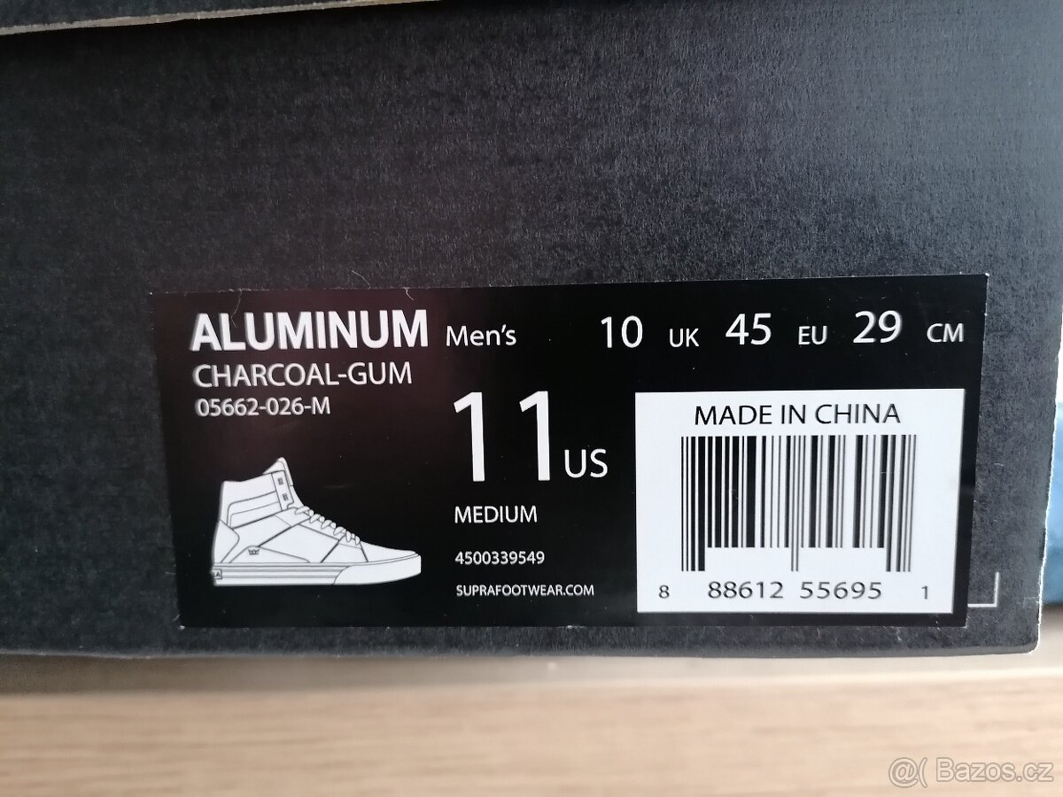 Pánské boty Supra aluminium šedá - 7