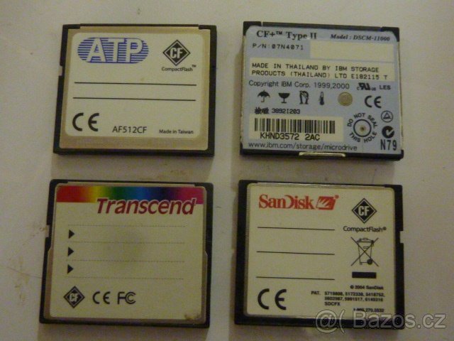 PAMĚŤOVÉ KARTY SD A CF NÍZKOKAPACITNÍ VZÁCNÉ - 7