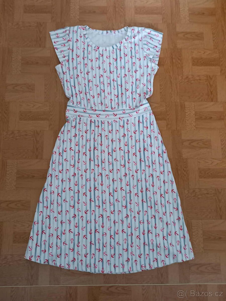 Bavlněné šaty s kotvami - 7