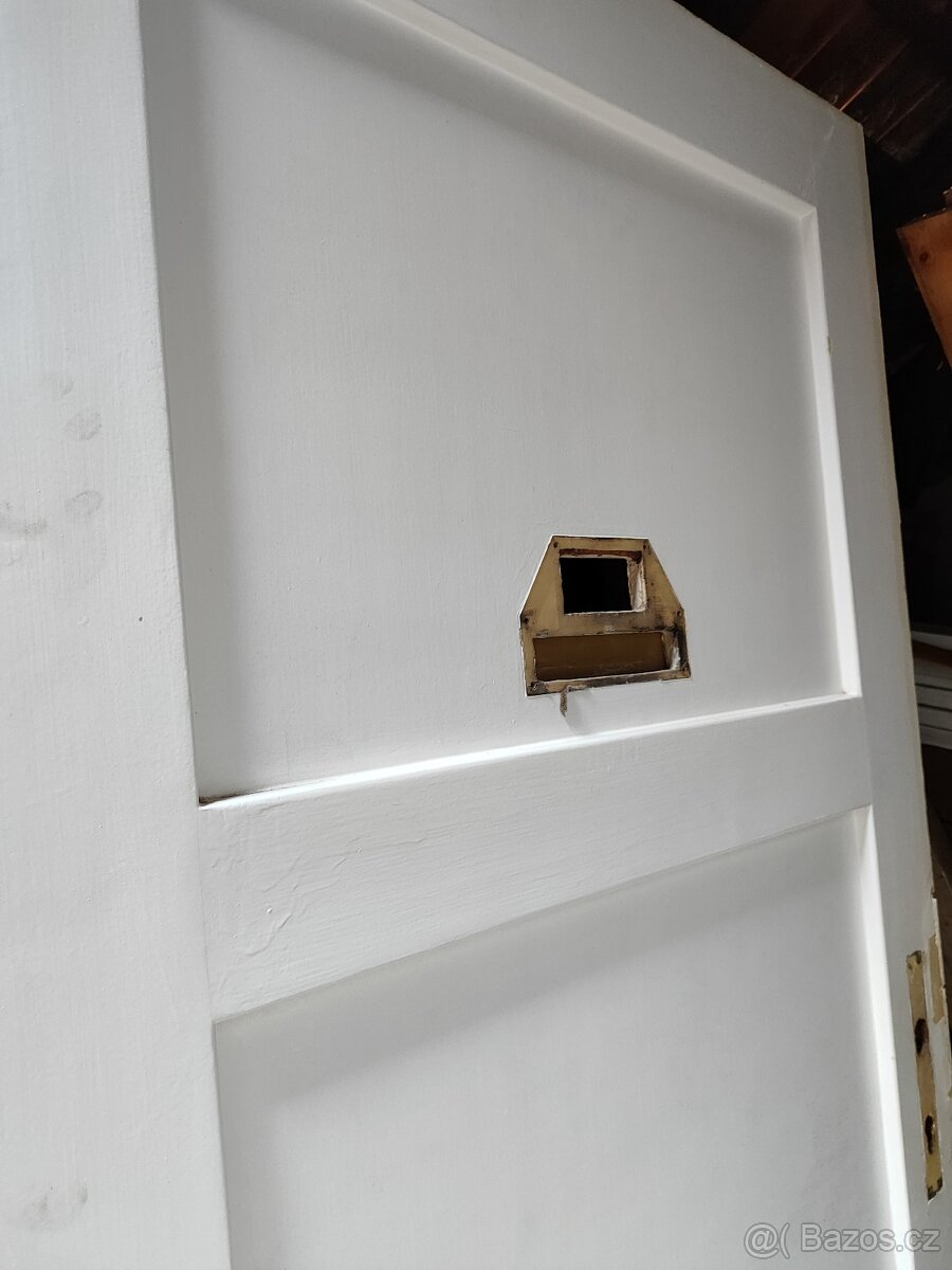 Prvorepublikové dveře, dřevěné, bukové - 7