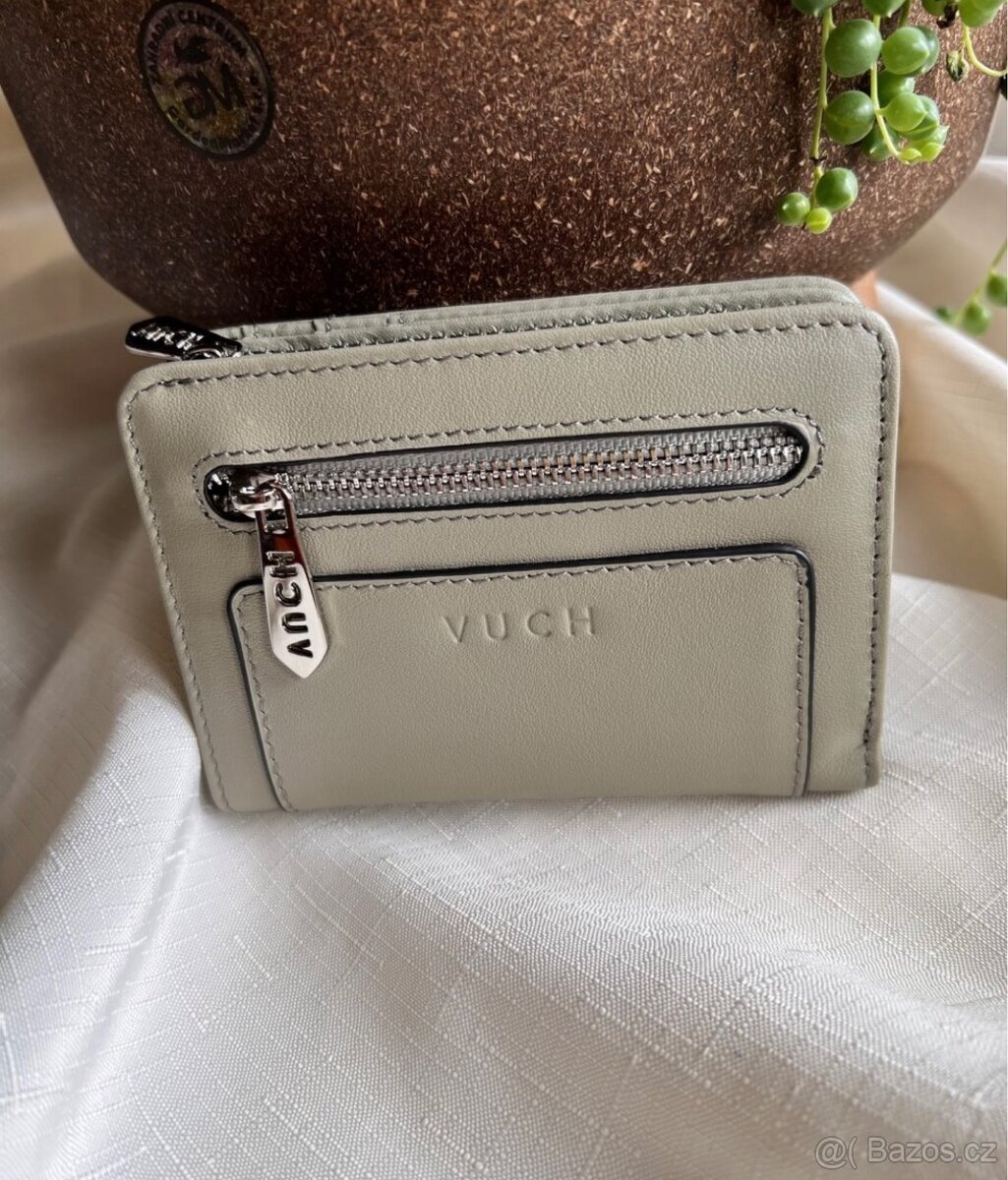 Nová dámská malá kožená peněženka na zip (Vuch) - 7