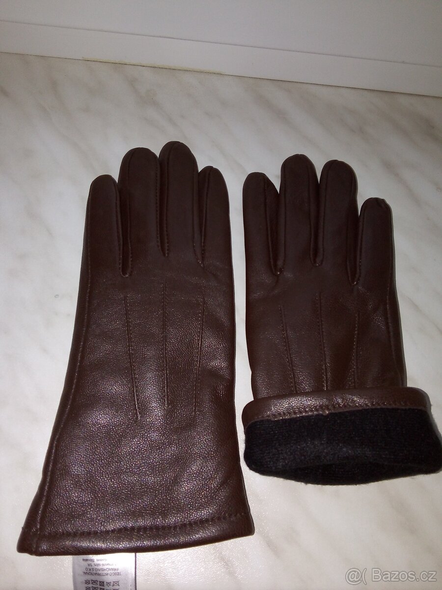 teplé rukavice,vintage rukavice,kožené rukavice - 7