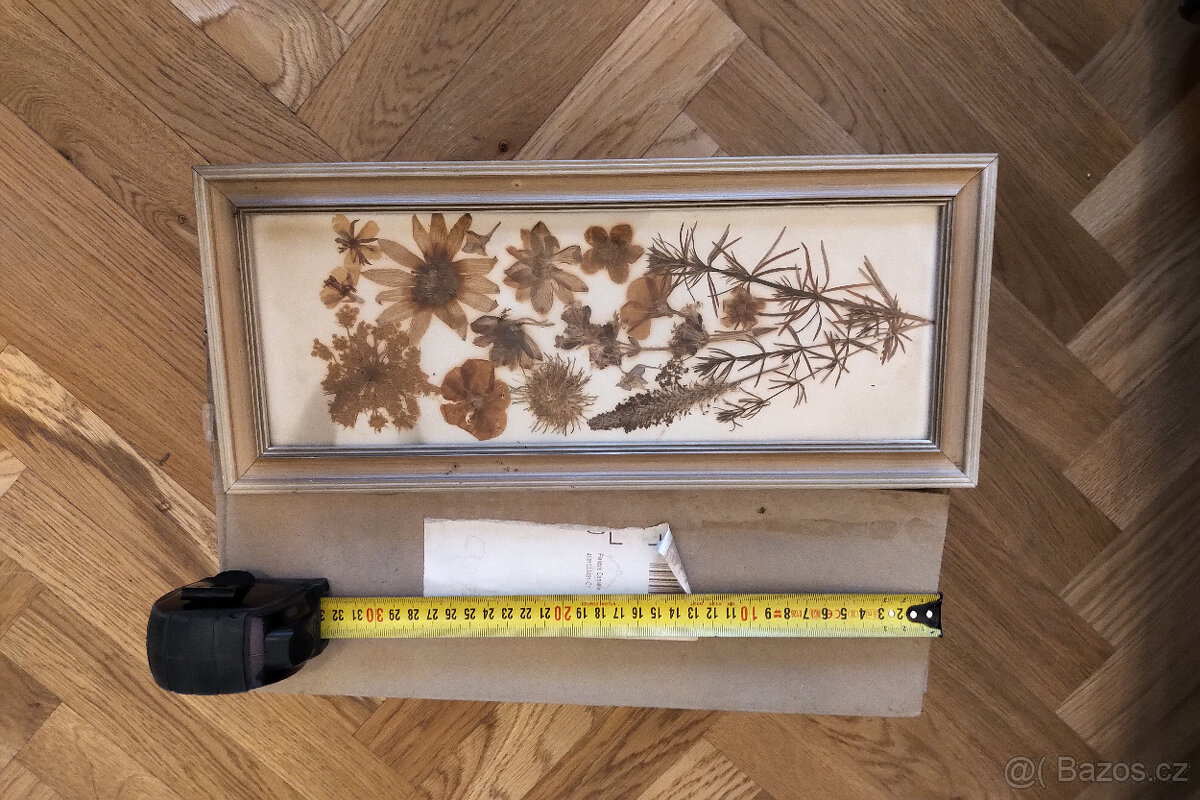 Staré obrázky Paříž a květiny, 5 ks - 7