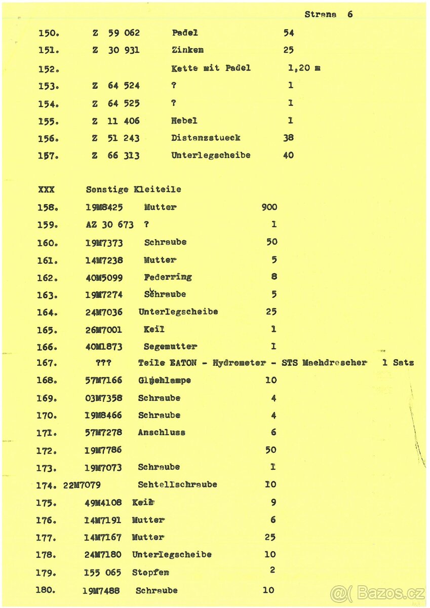 John Deere - náhradní díly a spotřební materiál - 7