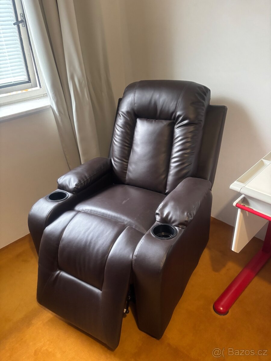 PRODÁM TŘI KŘESLA RELAXAČNÍ -2KS A 1KS-UŠÁK - 7