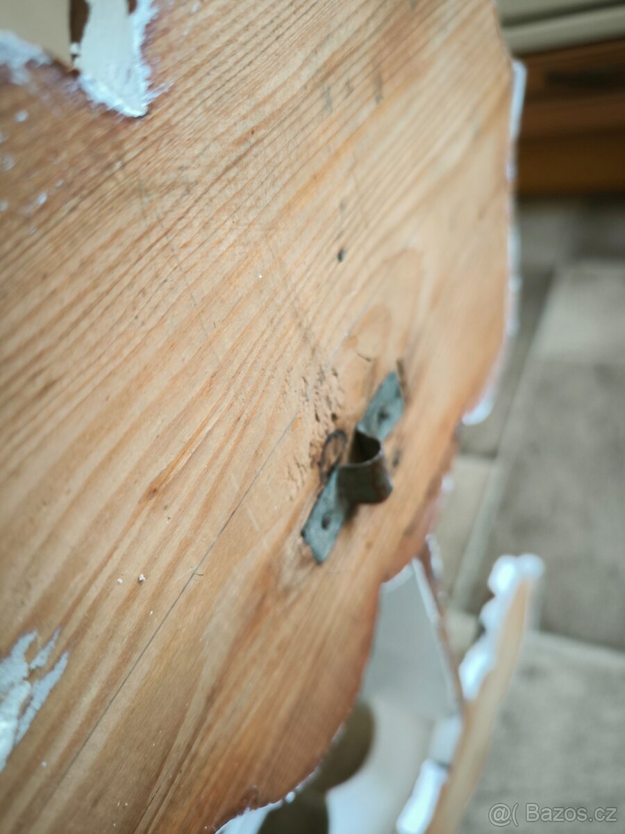 Stará dřevěná polička Provence styl - 7