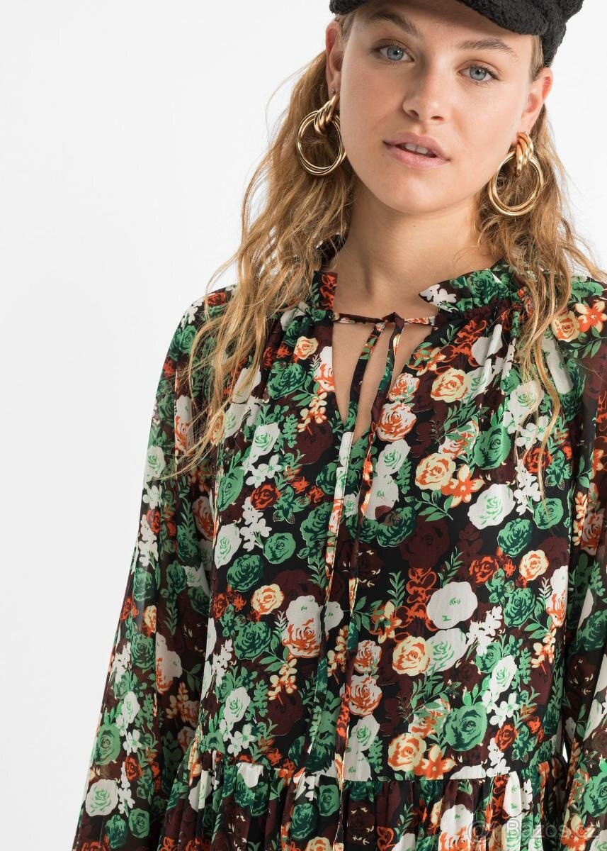 Nádherné dlouhé šifónové šaty 38/40 - 7