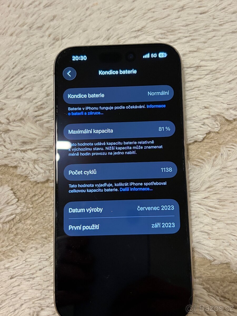 Prodám iphone 15 pro silver - 7