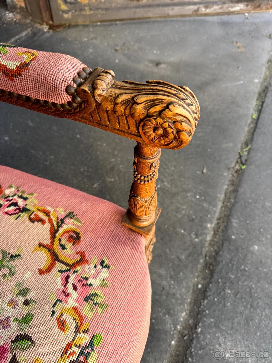 Starožitné Francouzské křeslo (132013) - 7