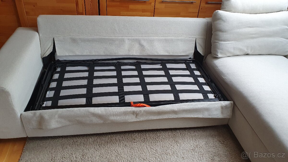 Rohová rozkládací pohovka VIMLE Gunnared béžová - 7