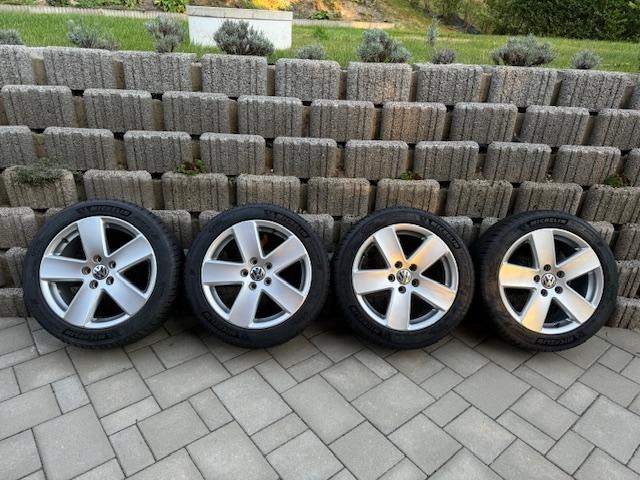 Orig.ALU sada r17 VW PASSAT B7,B8 5ks+zánovní MICHELIN - 7