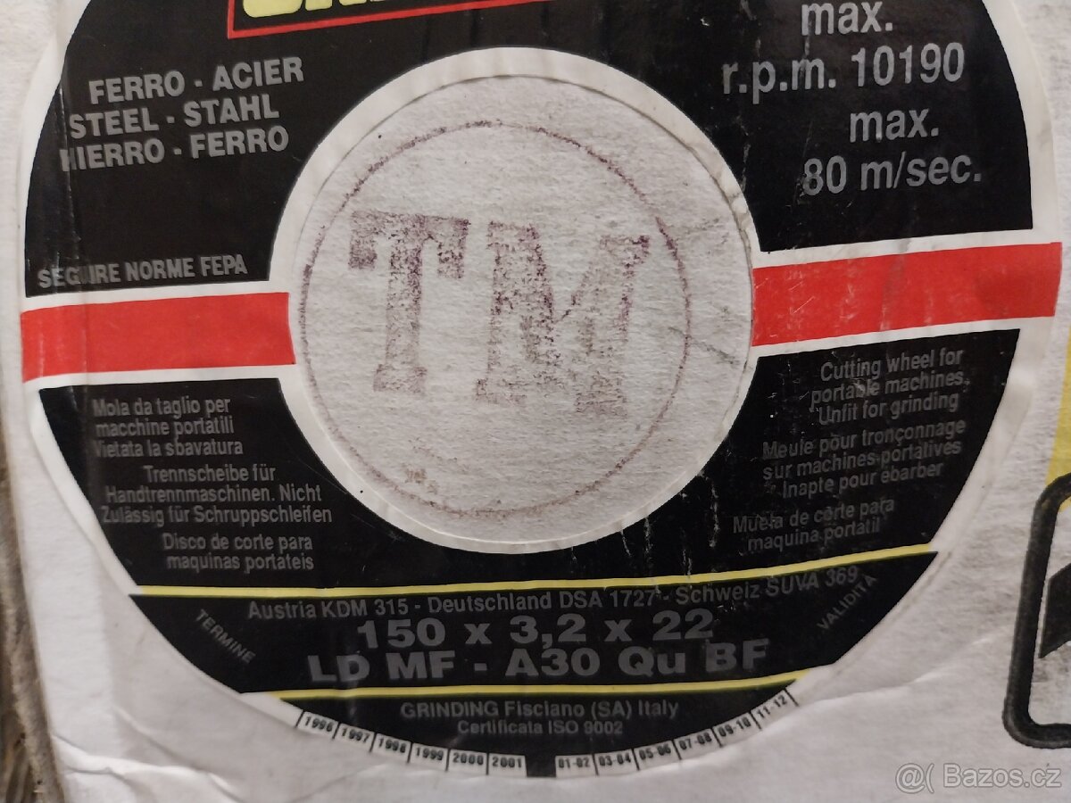 GRINDING řezné a brusné kotouče na kov. - 7