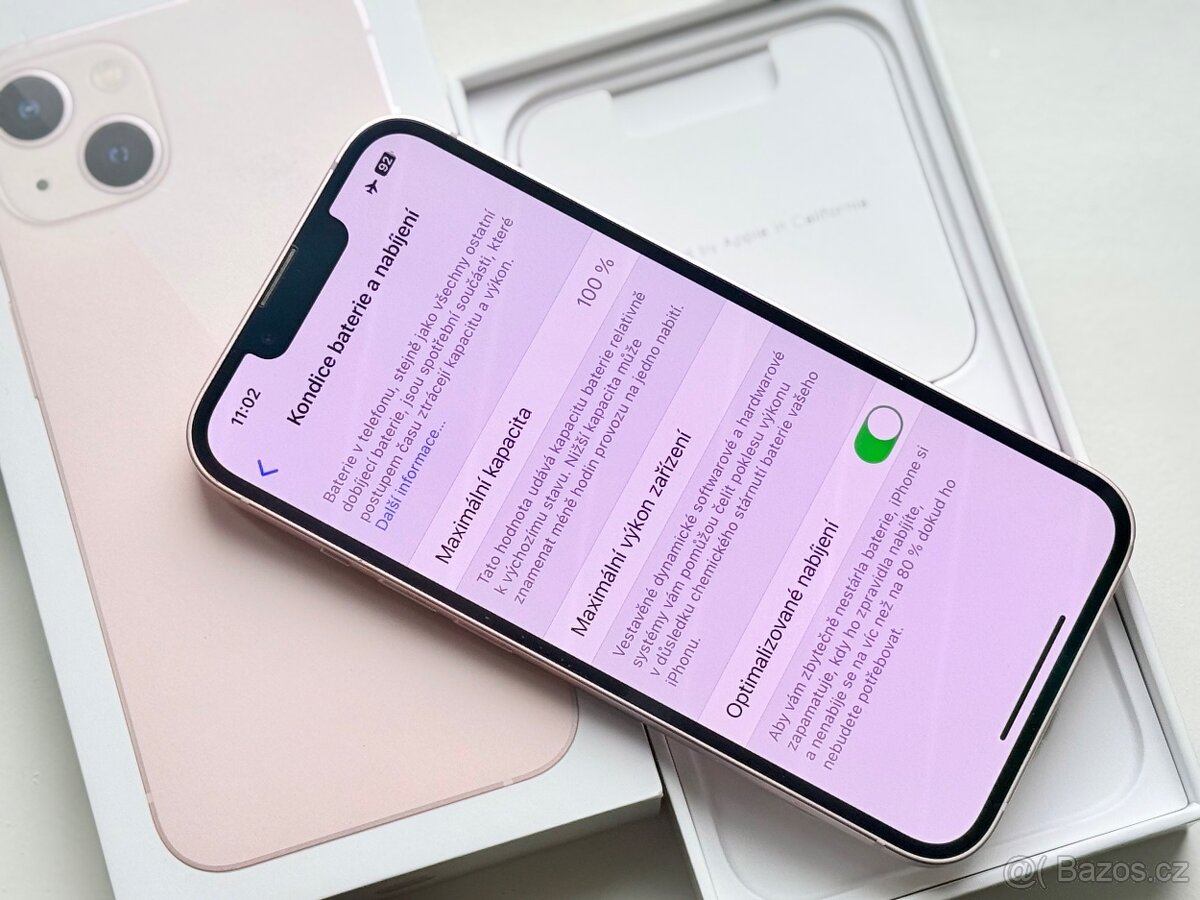 iPhone 13 Pink BATERIE 100% TOP - 7