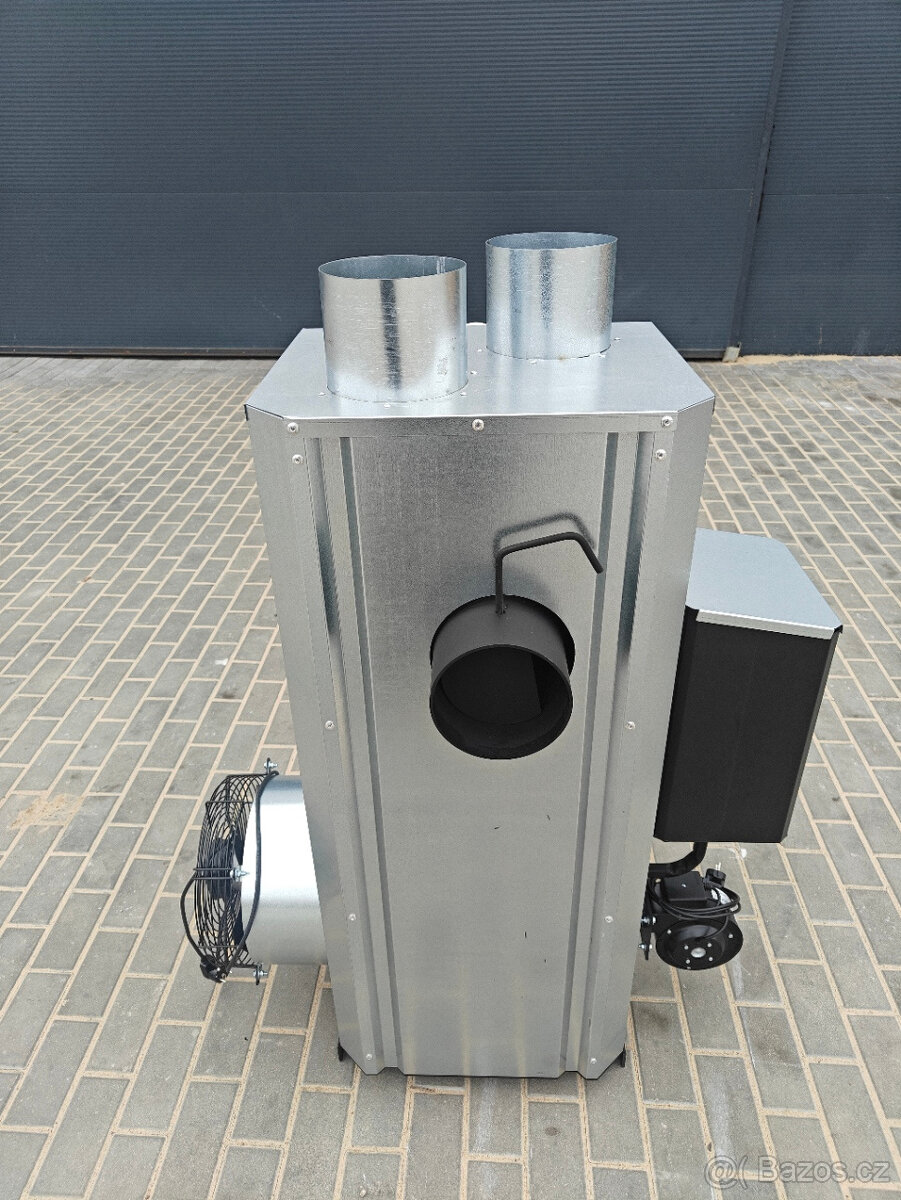 Ohřívač vzduchu koza NG30 kW do 400 m2 na olej a dřevo. - 7
