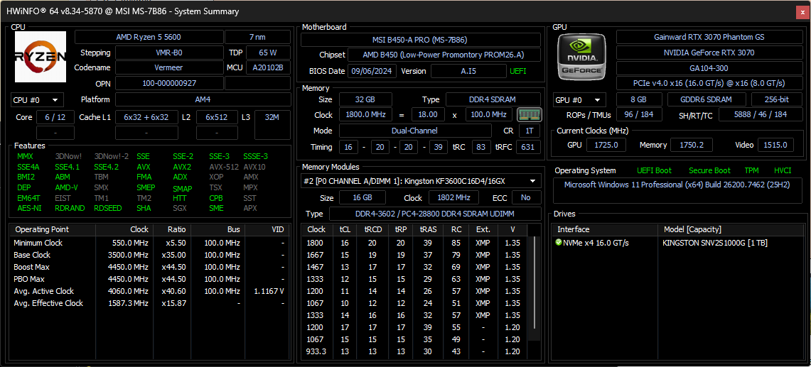 HERNÍ PC: RYZEN 5600 / RTX 3070 / 32GB RAM - 7