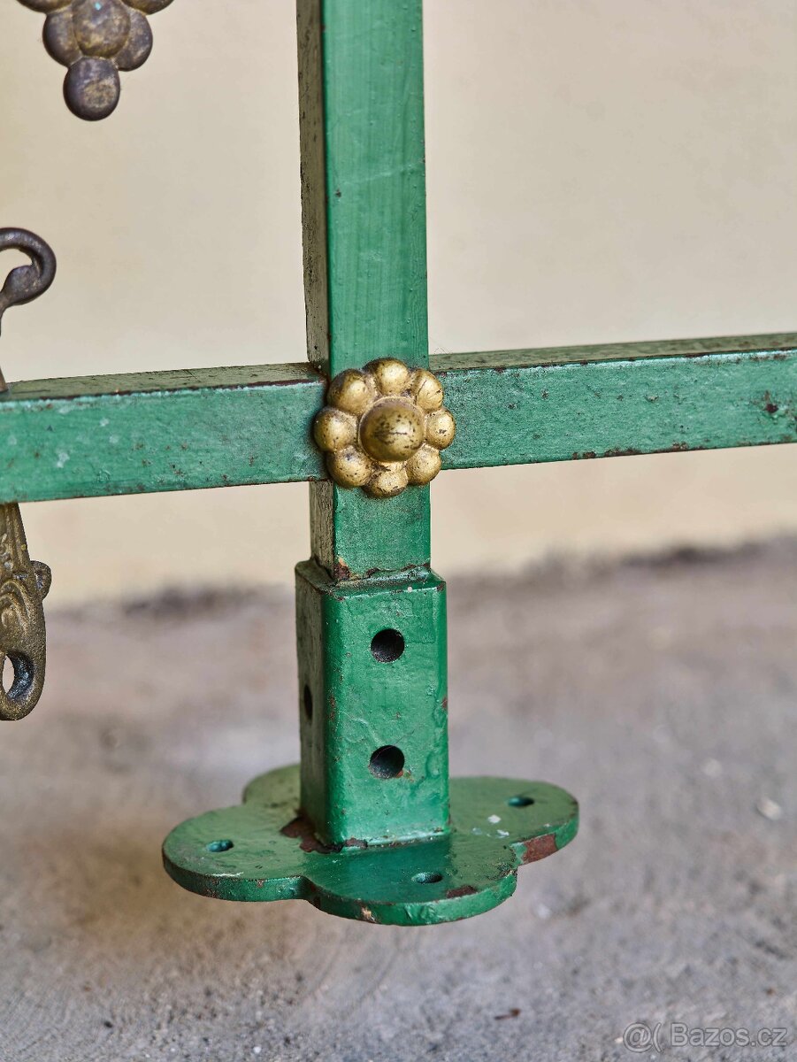 Těžké bronzové zábradlí s motivem vinné révy - 308 cm - 7