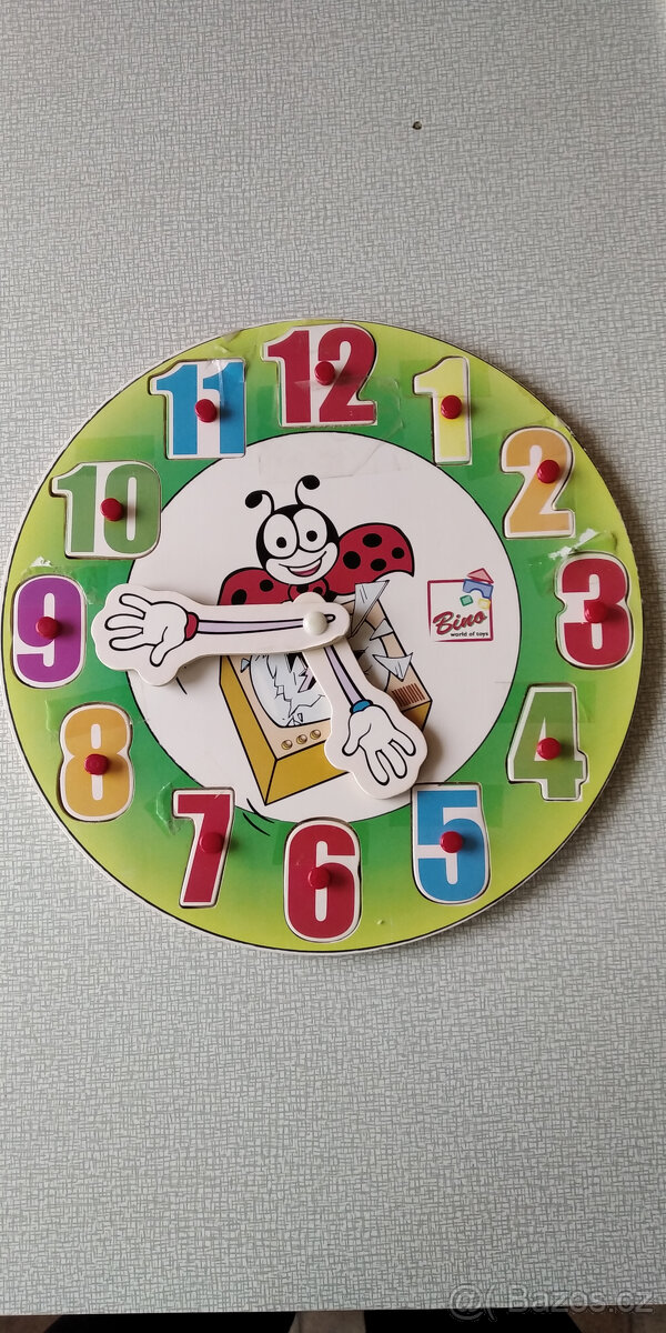 Puzzle velké, dřevěné, skládačka, hodiny, dětský doktor - 7