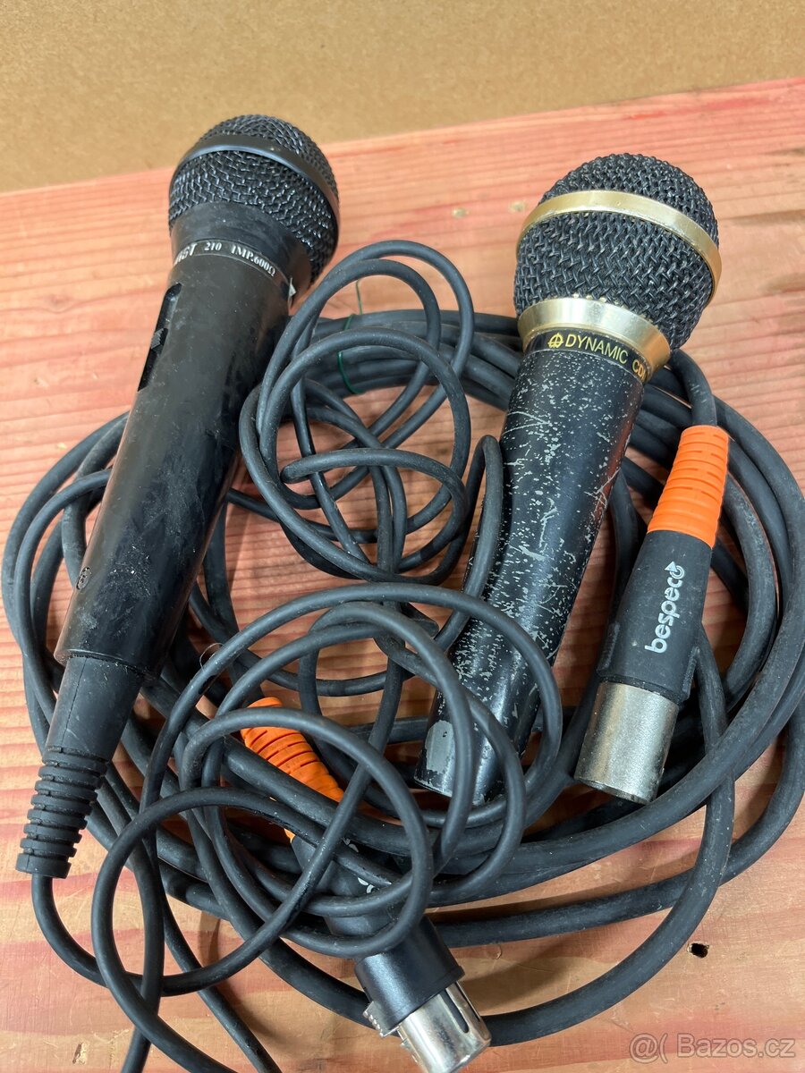 2xstarší mikrofon + kabel - 7