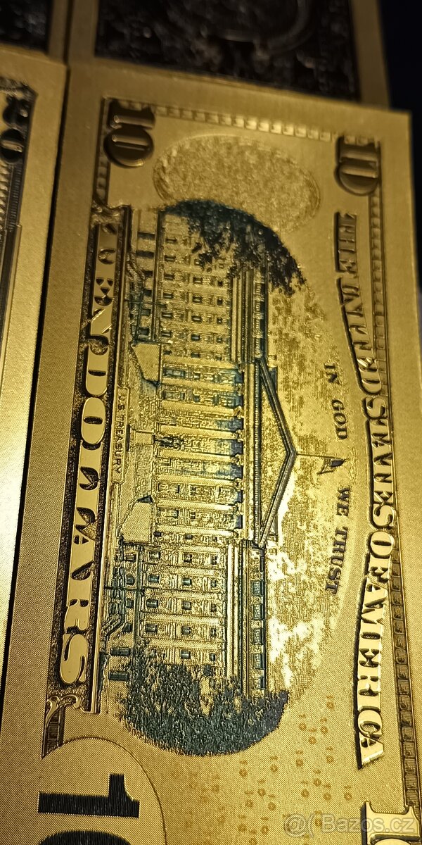 Kompletní sbírka pozlacených USA dolarů. RARE - 7