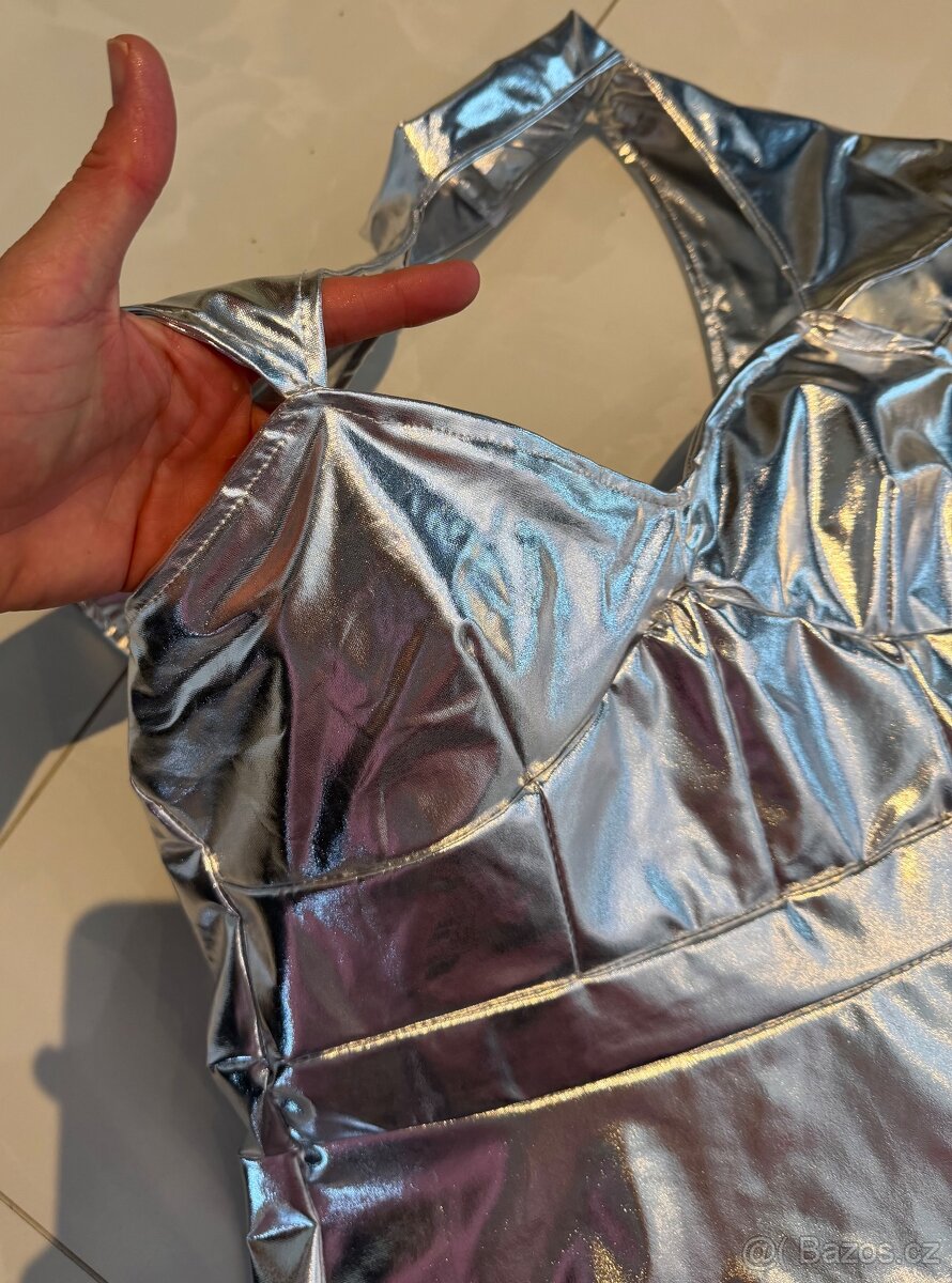 Stribrne saty leskle 165-169cm vyska - 7