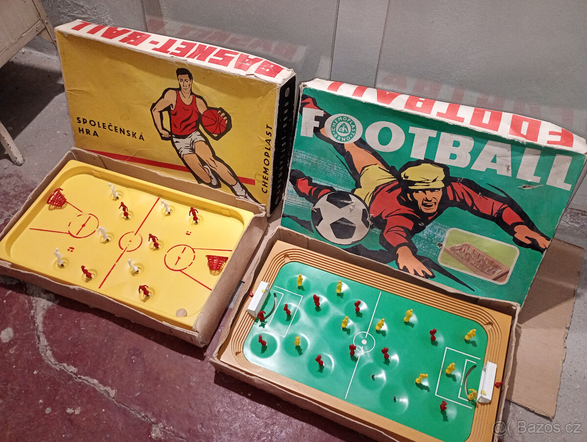 Stolní fotbálek a basket Chemoplast Brno ČSSR - 7