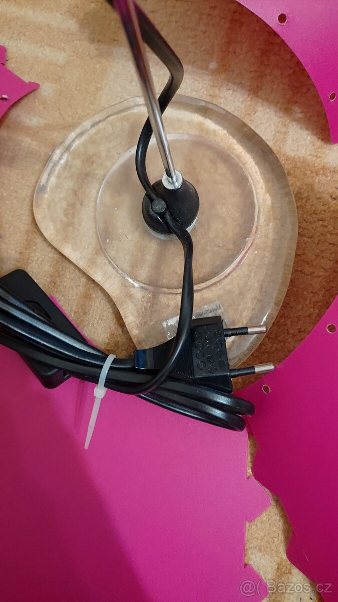 Stolní lampička růžová - 7