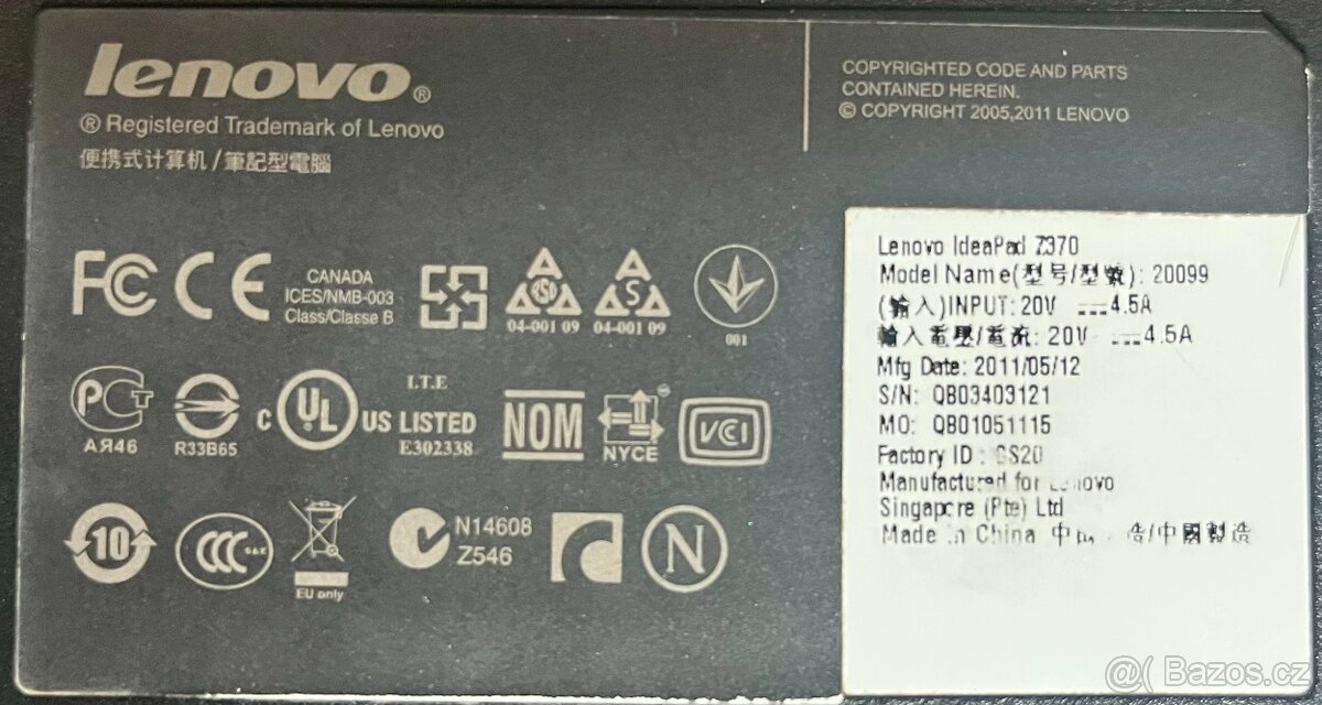 notebook Lenovo IdeaPad Z370 - 7