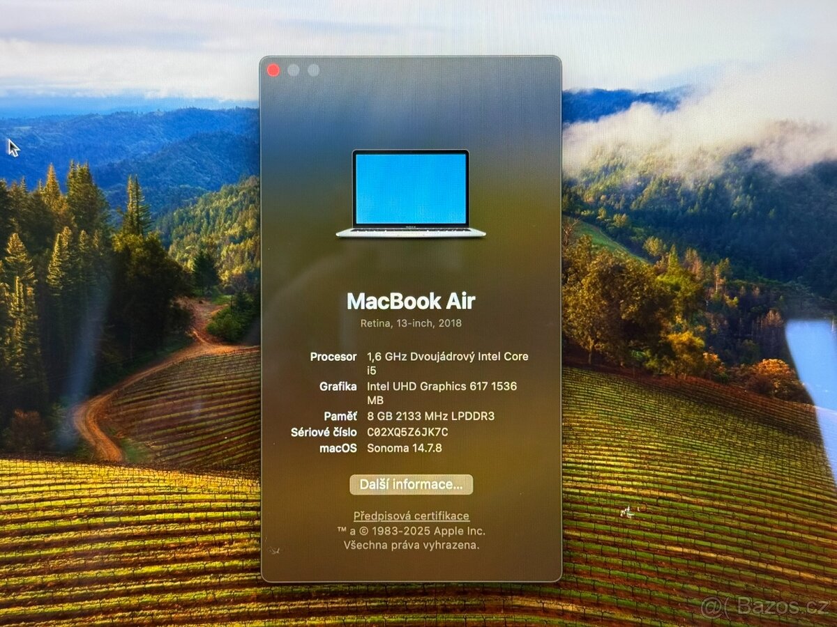 MacBook Air 13" i5 2018 | 8GB RAM | 128GB - 7