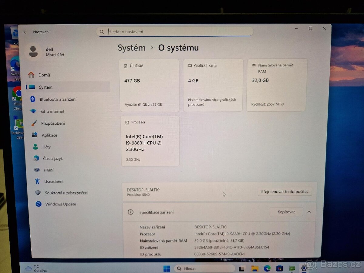 4K DOTYKOVÝ Dell Precision 5540, Core i9, 4GB nVidia GPU - 7
