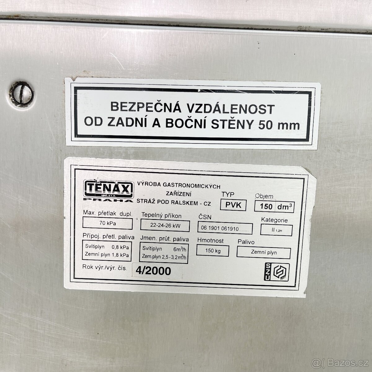 Plynový gastro kotel 150l - 7