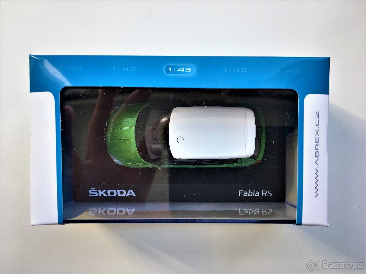 Model ŠKODA Fabia II RS Zelená metalíza "Rallye" Abrex 1/43 - 7
