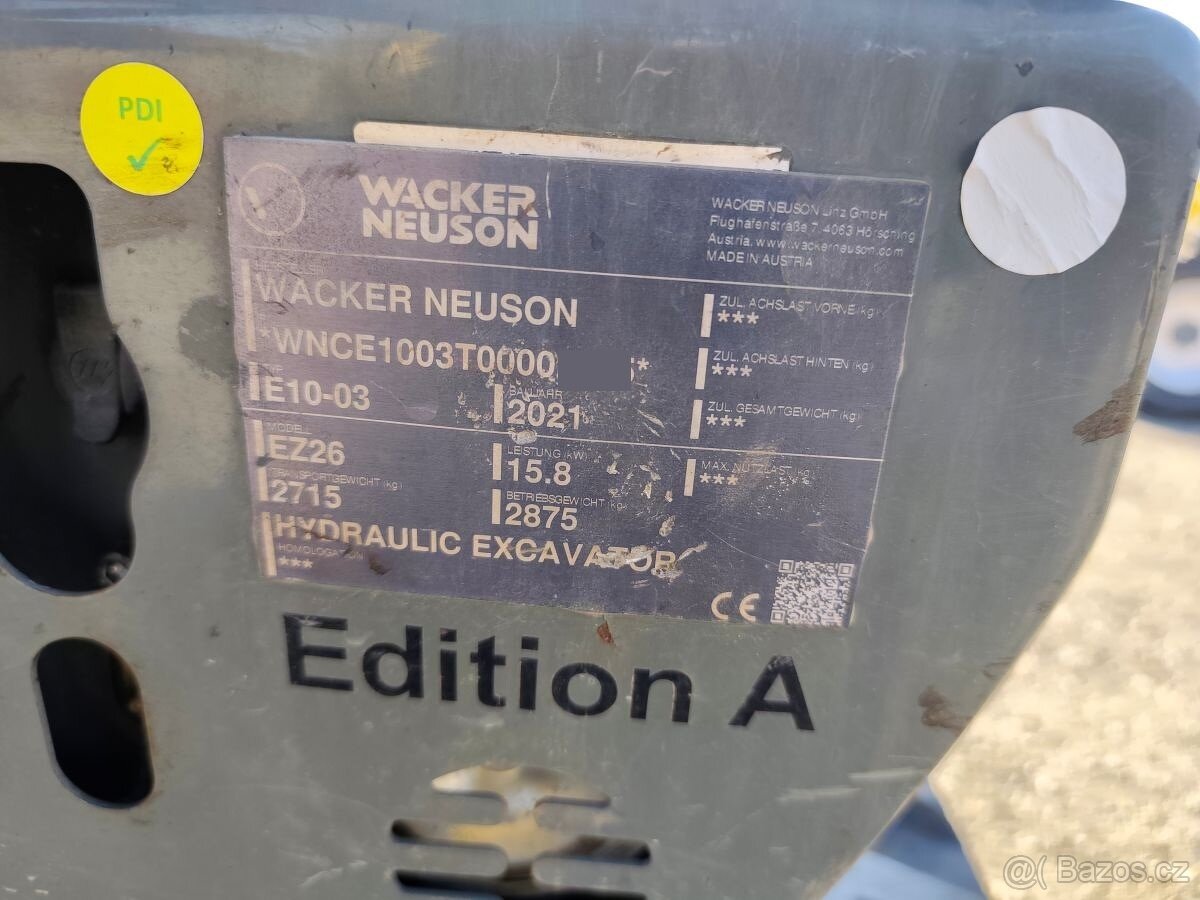 Pásový bagr Wacker Neuson EZ 26 - 7