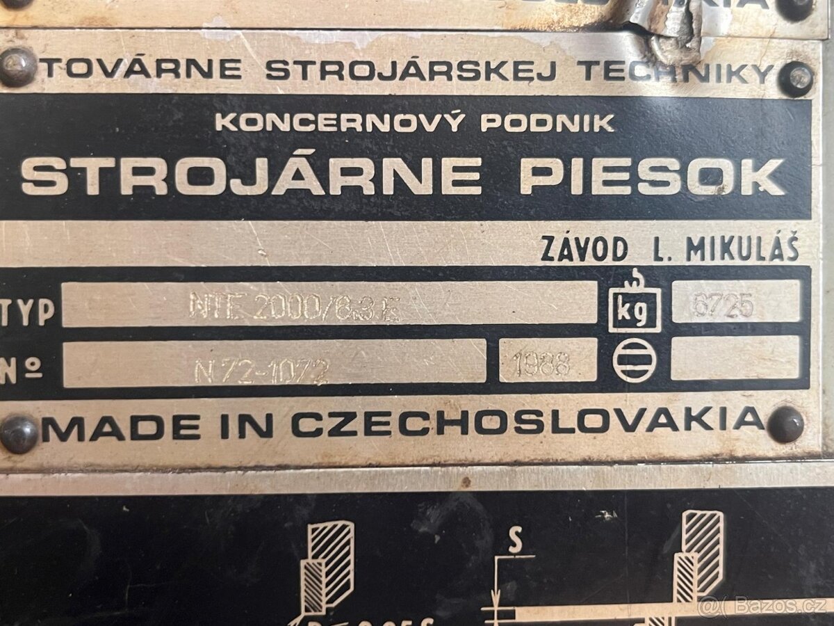Strojní tabulové nůžky NTE 2000/6,3E - 7