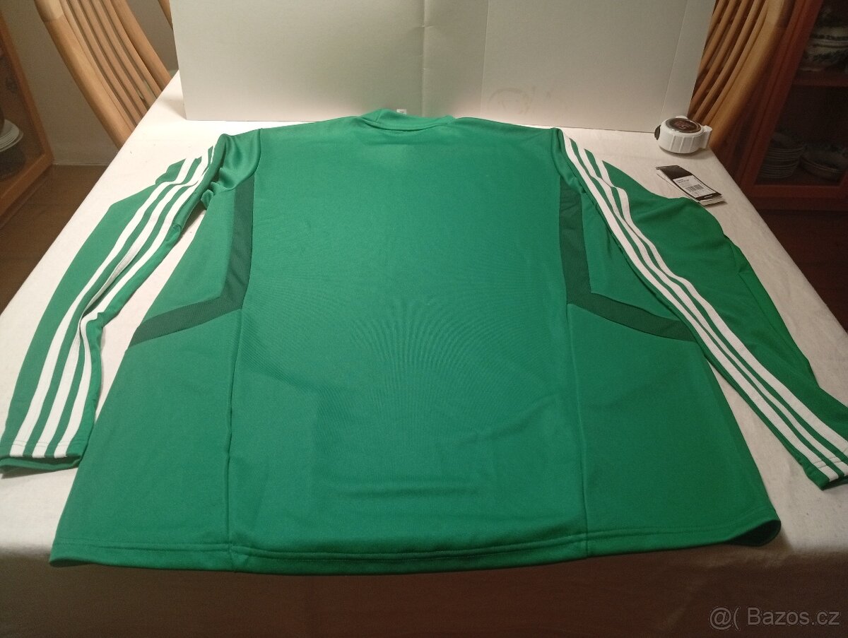 Pánské tričko ADIDAS - zeleno-bílé - dlouhý rukáv - 7