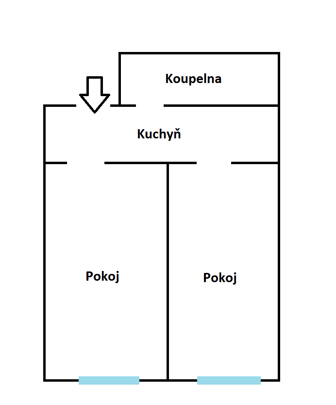 Pronájem 2+1, 55m2 (Liberec - centrum, ul. Tatranská) - 7