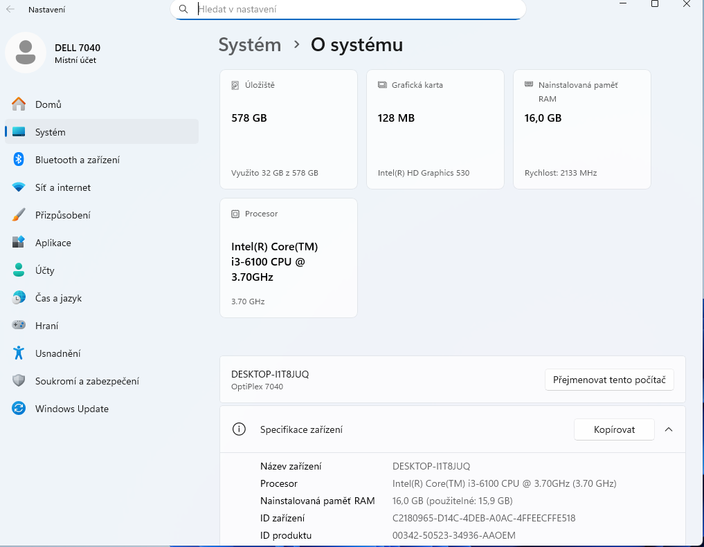 DELL OPTIPLEX ,16GB DDR4,SSD,HDD,W 11,záruka - 7