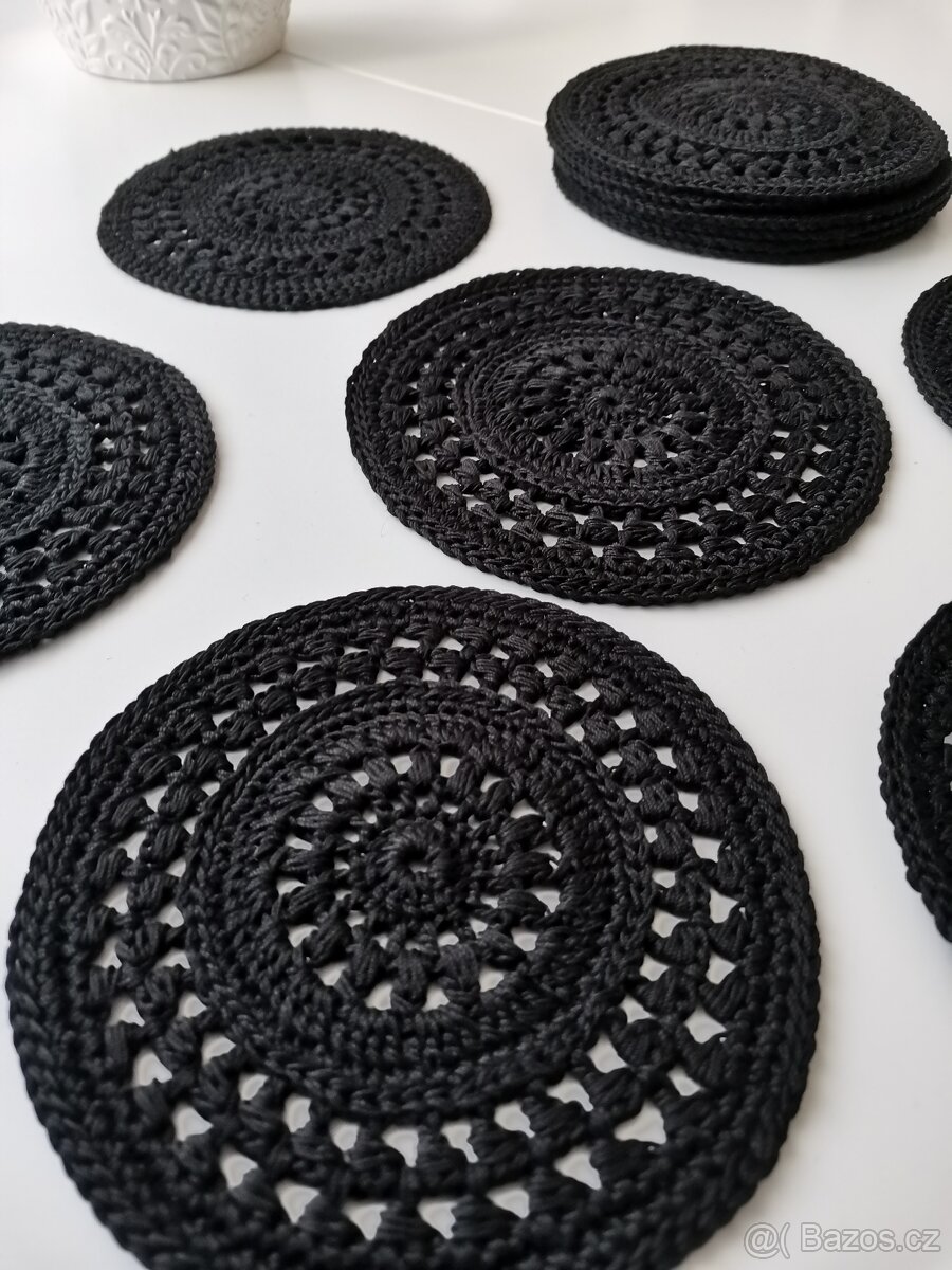 Háčkované postírání 6 ks - 7