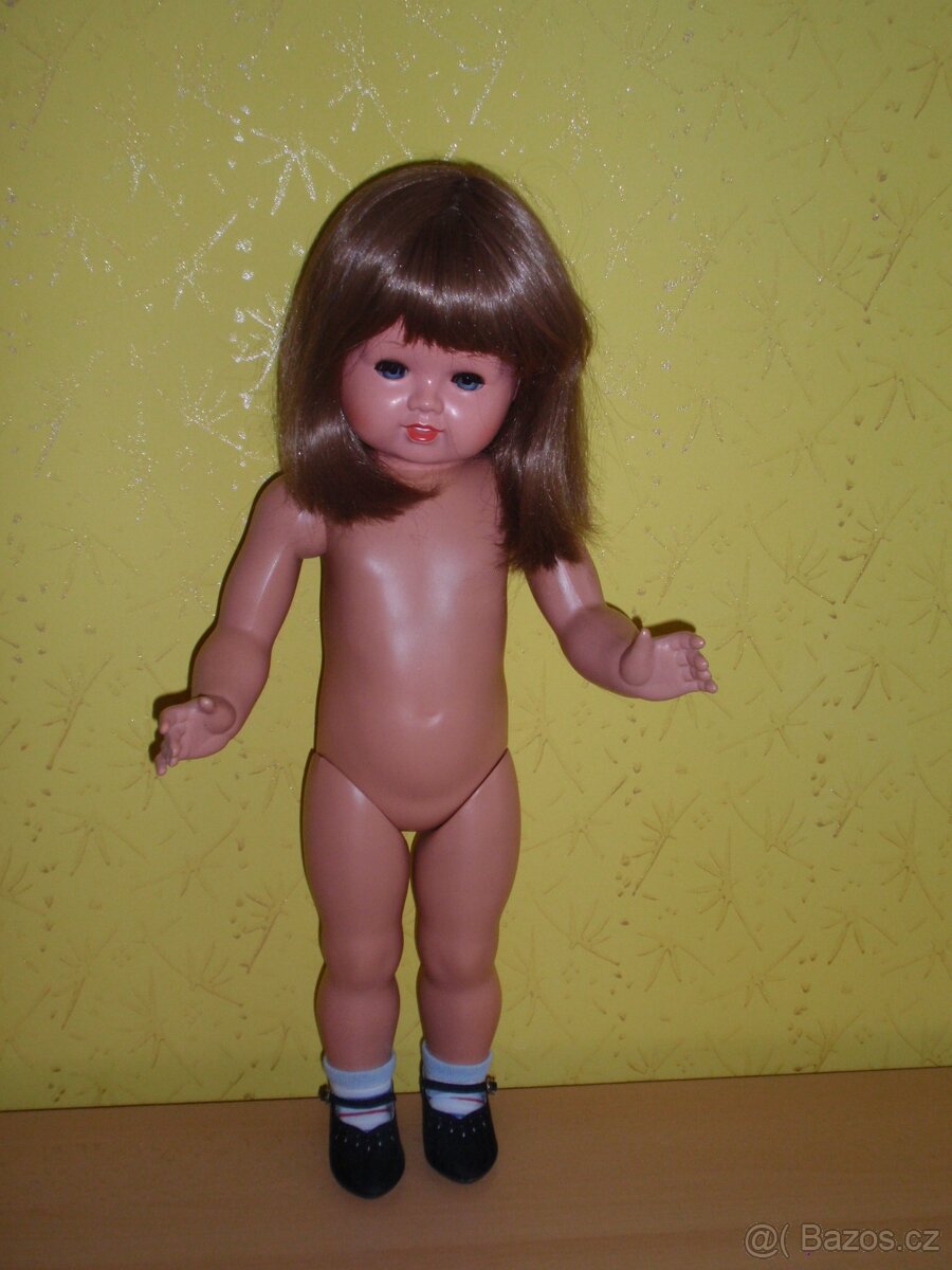 Stará značená panenka v původních šatech a botách - 7