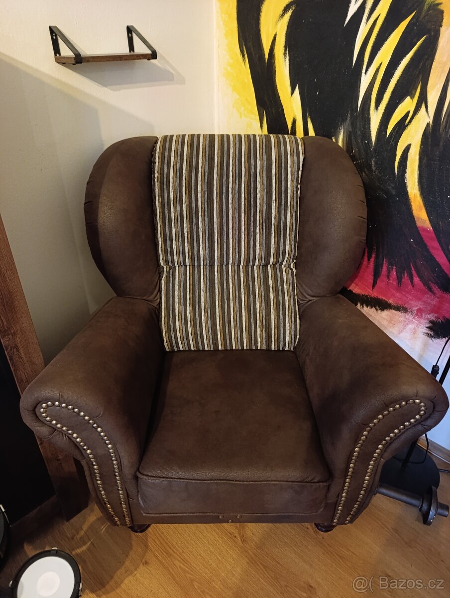 Gauč, křeslo a taburet Asko - 7