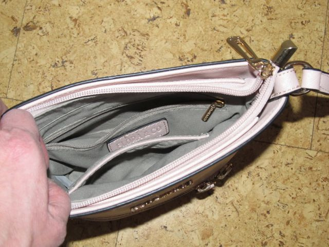 Kabelka malá béžová se zipy - 7