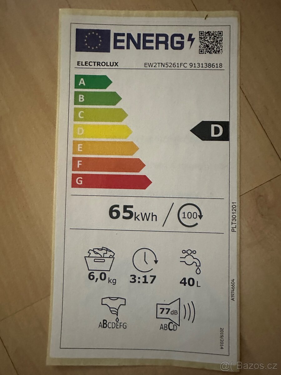 Pračka elektrolux horne plnicí - 7