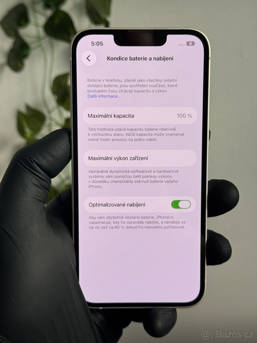 iPhone 13 128GB bílý - 100% baterie - 7