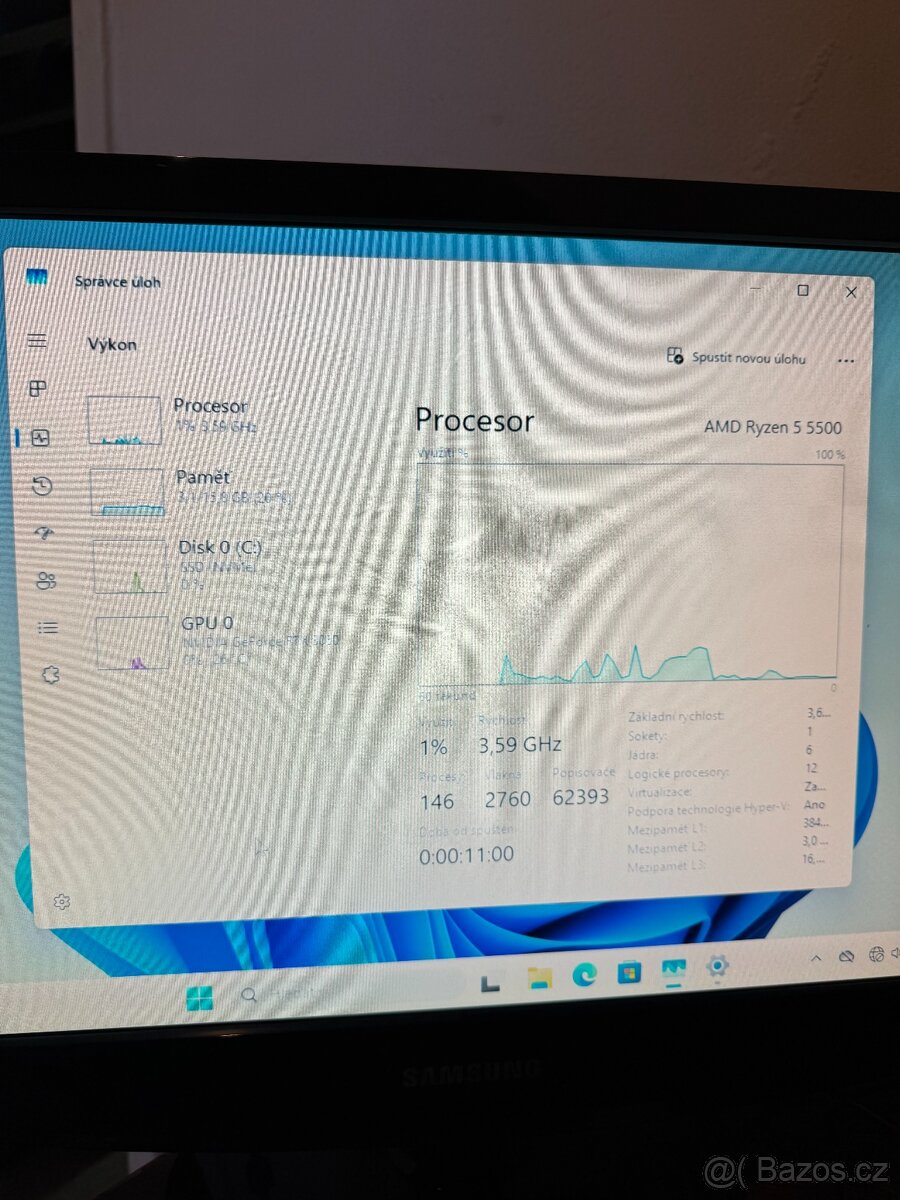 Herní PC | RTX 3050 8GB | Ryzen 5500 | 500GB M.2 SSD - 7