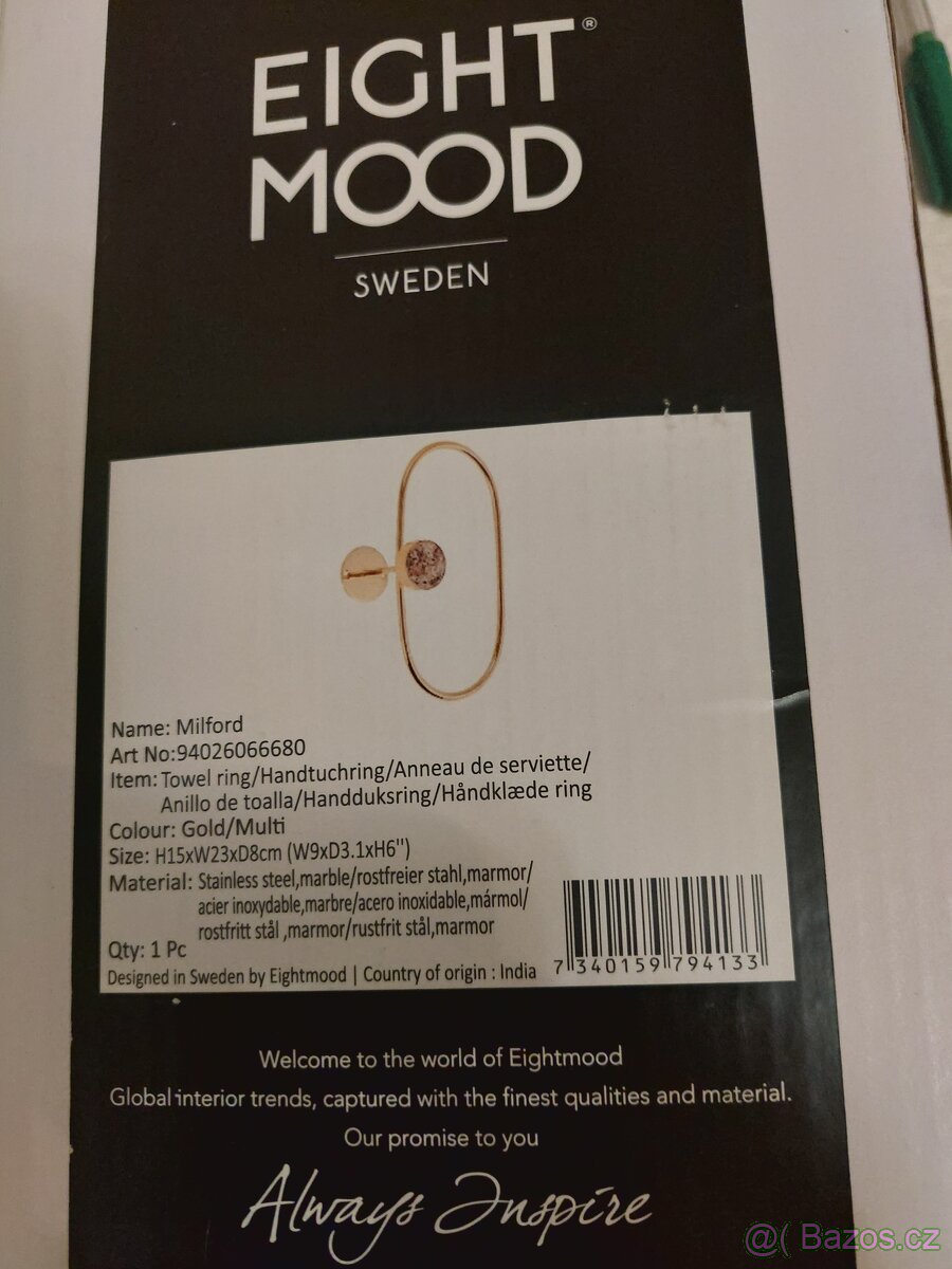 NOVÁ ZLATÁ SOUPRAVA-DRŽÁK NA TOAL.PAPÍR a DRŽÁK NA RUČNÍK - 7