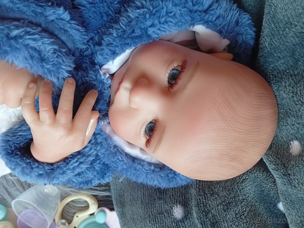 Realistická Reborn panenka Leví modrý medvidek - 7