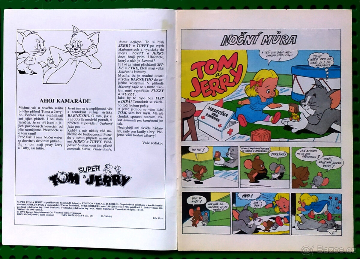 2 x Komiks TOM A JERRY č. 9+13 /1991 Merkur pěkné - 7
