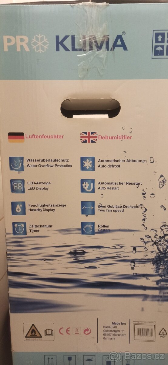 Odvlhčovač vzduchu PROCLIMA - 7