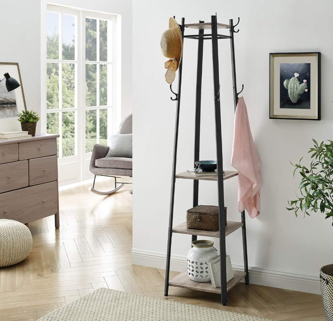 Nový stojanový věšák s policemi - 7